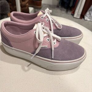 Vans Women's Two-Tone Pink and Purple Sneakers